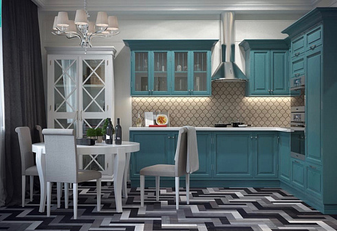  Кухня МДФ крашенный